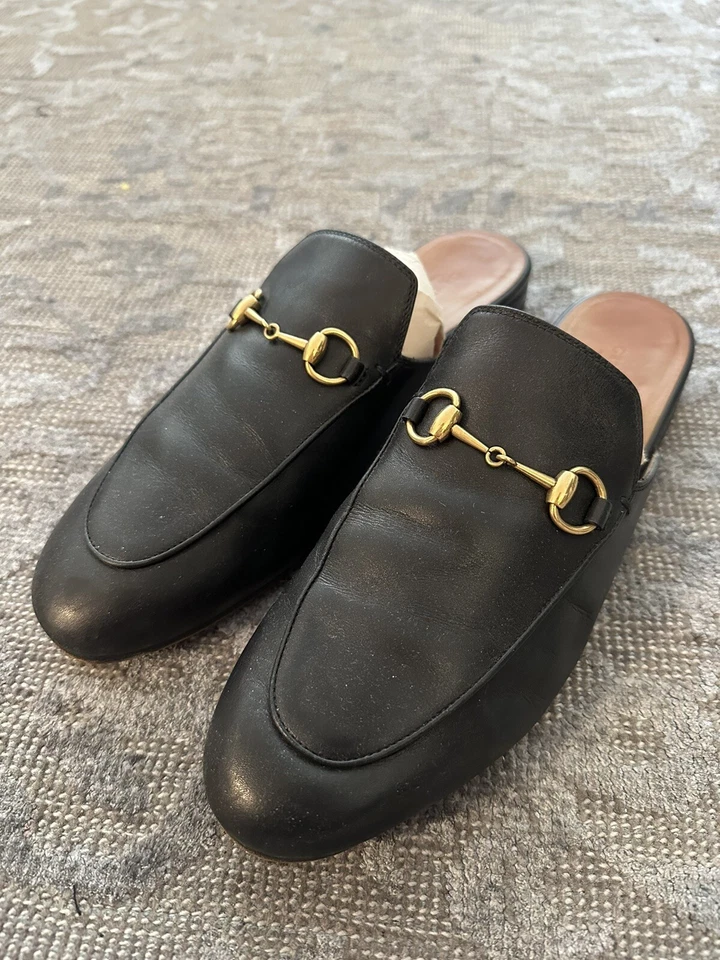 Gucci Princetown Loafer Mule for Women, Size 39.5 - Black
