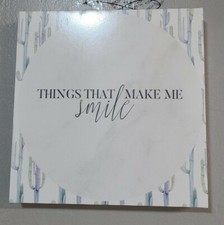 Art mural Haus of Arte Make Me Smile 12"x12" carré effaçable à sec panneau blanc