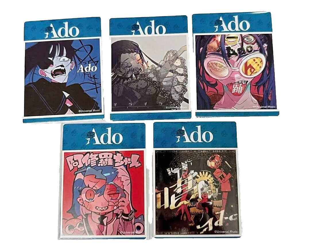 Ado CD Cover Photo Sticker 5 kinds Complete Set Seven Eleven