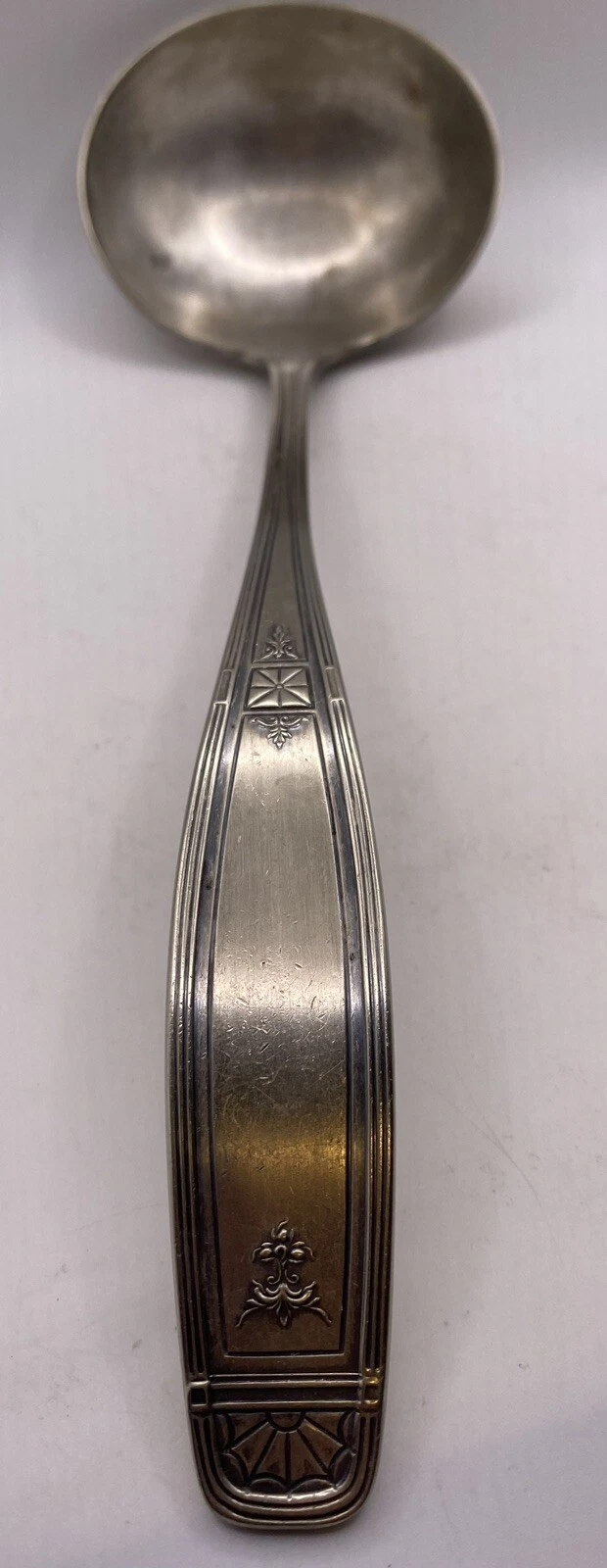 Antique Oneida Heirloom Silver Plate & Stainless Virginian 11.5” Soup Ladle 1929