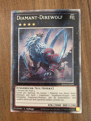 Yu-Gi-Oh! RA04-DE200 Diamant-Direwolf Plat SecR NM 1s