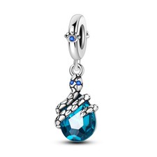MULA Schlange Blau AAA CZ Anhänger DIY Charm Für Frauen Armband 925 Versilbert