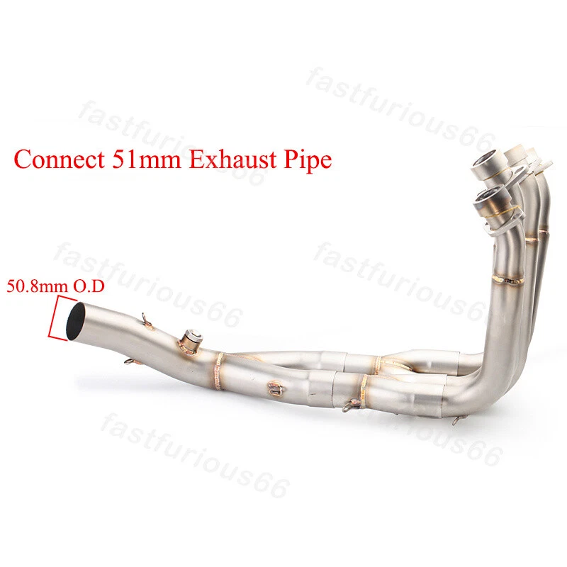 Tubo silenciador de tubo de escape de 51 mm para Yamaha YZF R6 2006-2016 para motocicleta Foto 2 de 4