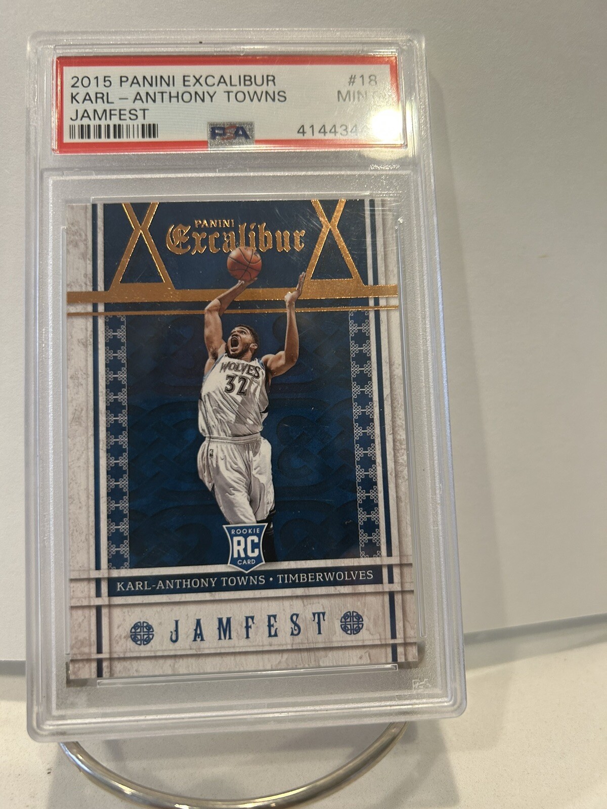 2015 Panini Excalibur Karl Anthony Towns Rookie PSA 9 Mint RC