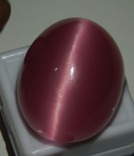 101.45 Ct Natural Chrysobery Pink Cats Eye Oval Cut Cabochon Loose Gemstone - Picture 7 of 11