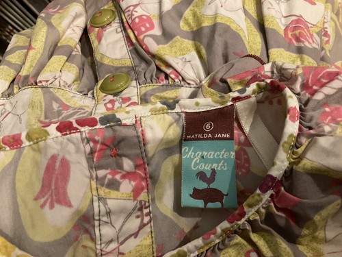 Matilda Jane Character Counts Noel Floral Ruffle Swing Top Shirt; Girls Size 6 - Picture 2 of 10