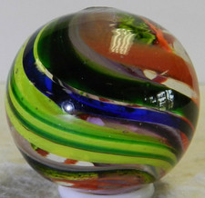  14991m 1.17 Inches Handmade Contemporary Swirl Marble With Aventurine