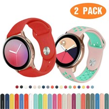 2Pack Silicone Watch band Sport Strap For Samsung Galaxy Watch Active 2 40 44mm