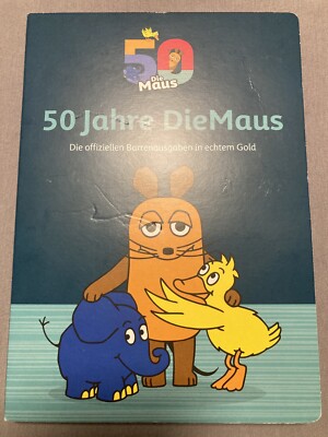 SAMMELALBUM, 50 JAHRE DIE MAUS, FÜR GOLDBARREN, OHNE BARREN, LIMITIERT