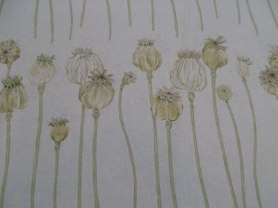 Sanderson Curtain Fabric /'POPPY PODS/' 3.5 METRES Olive//Almond 100/% Cotton