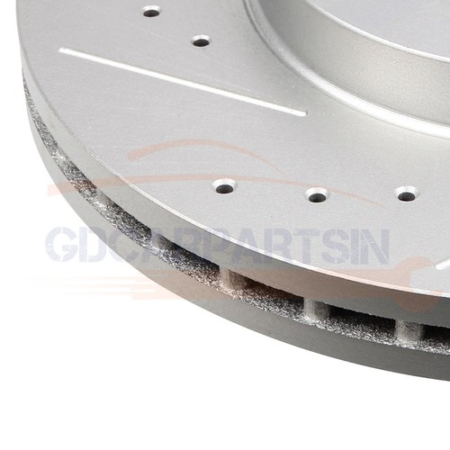 F + Rotores de freno trasero pastillas de cerámica ranura para 94-95,97-98,00-01,03-04 Ford Mustang - Imagen 6 de 9
