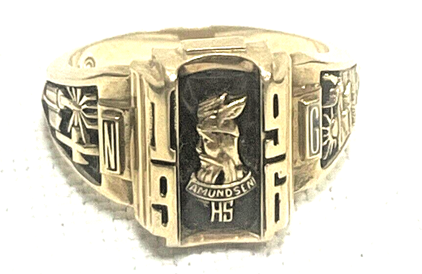 JOSTENS 1996 14k Solid Yellow Gold Class Ring Amundsten Highschool