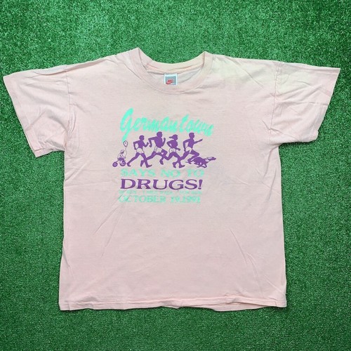 Vintage Nike Mens Large T Shirt Pink 