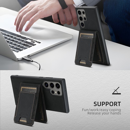 Magnetic Case For Samsung Galaxy S25 Ultra S24+ S23 with Detachable Card Wallet - Picture 8 of 22