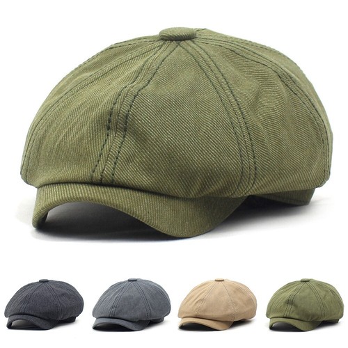 Casquette Bérêt Newsboy Homme Femme – Coton Respirant, Style Plat Vintage, Tailles Réglables 55-60 Cm