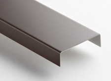 Profils en U 1mm Aluminium Simple Face Ral 8014 Brun Sépia (Eins.schutzfolie)