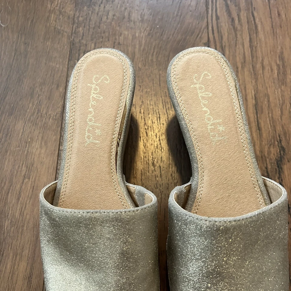 Splendid Champagne Lana Platform Leather Slide 6 - Image 3 of 4