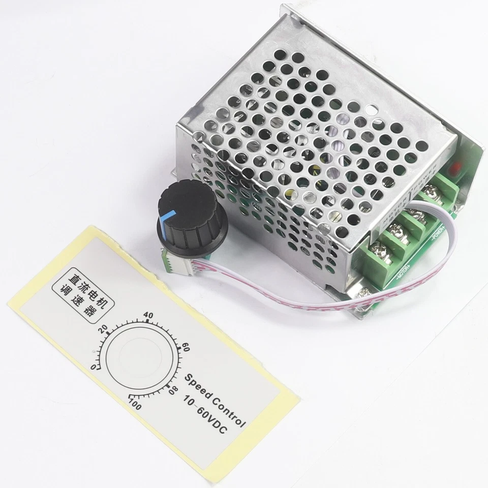 10-60V PWM DC Motor Variable Speed Controller Regulator Dimmer 12V 24V  36V 20A - Image 2 of 4