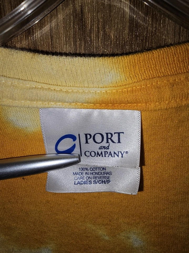 North Carolina A&T Small Womens Yellow TieDyed Graphic Logo Tshirt NCAA - Image 4 of 4