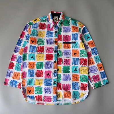 NOS Vintage 90's BONZ NZ colorful print over sized shirt made in New Zealand
