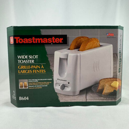 Grille-pain à fente large vintage Toastmaster Bagel Basics neuf dans sa boîte fabriqué aux États-Unis - Photo 1/7