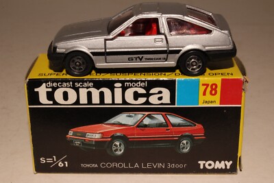 TOMICA POCKET CARS #78 TOYOTA COROLLA LEVIN 3-DOOR, SILVER