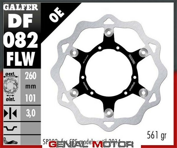 Galfer Front Brake Disc WAVE FLOATING 260x3mm HONDA CRF 450 RX COUNTRY 2015>2020