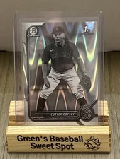 2022 Bowman Cutter Coffey Draft Chrome Base Black & White RayWave