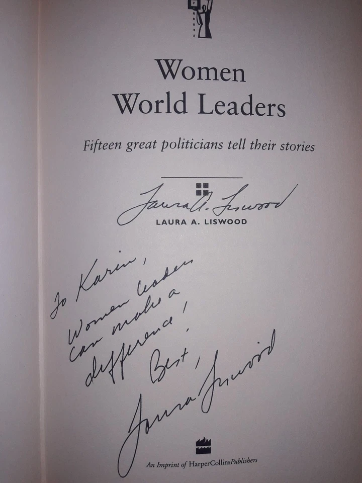 WOMEN WORLD LEADERS, LAURA A. LISWOOD, SIGNED/INSCRIBED 1ST EDITION - Image 3 of 4