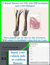 fits Nissan 2 350z Headlight Car Harness Pigtail 8 Pin HID Connector Wiring Plug