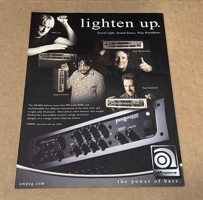 AMPEG AMPS - WILL LEE / JAMES GENUS / TOM KENNEDY  - 2004 Print Advertisement