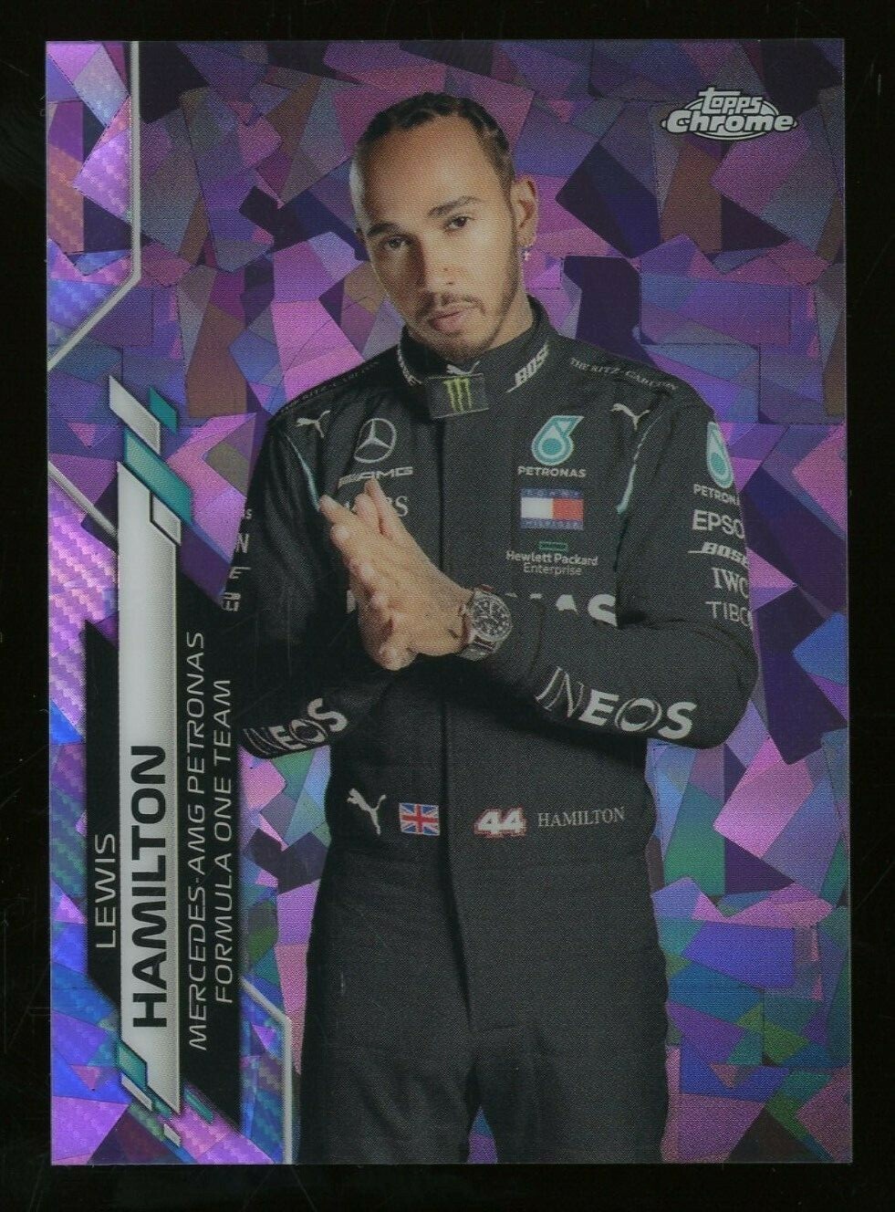 Image 1 - 2020 Topps Chrome Sapphire Purple Formula One F1 Racing #1 Lewis Hamilton 2/10