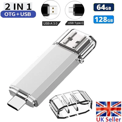 64GB 128G USB 3.0 OTG Flash Drive Type-C Memory Stick For Android Samsung