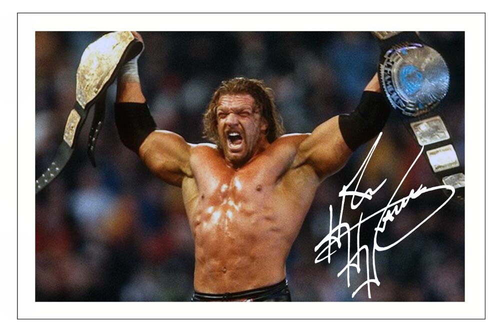 TRIPLE H Signed Autograph 6X4 PHOTO Fan Gift Signature Print WWE