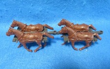 Classic Toy Soldiers 4 Horse Limber hitches Civil War, 1/32 ALL BROWN HORSES