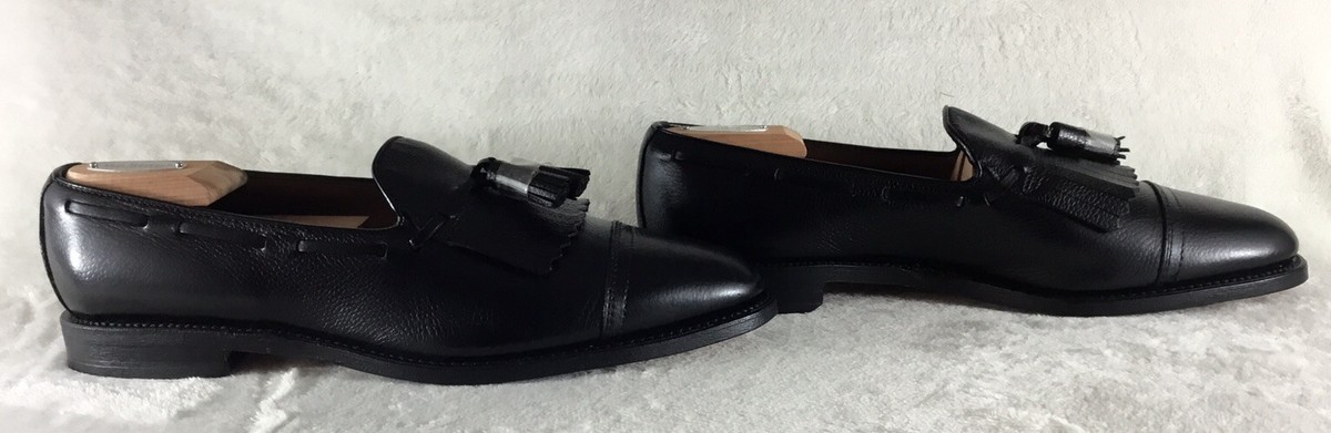 Allen Edmonds Dalton Loafers Mens 11C Black Leather Kiltie 