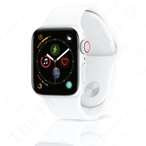 Apple Watch Series 4 40mm GPS Cellular LTE White Band Silver Watch Aluminum  190198857743 | eBay