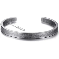 Viking Cuff Bracelet Bangle Men Women Stainless Steel Norse Ancient Style Odin