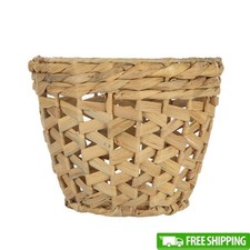7" Open Weave Tapered Water Hyacinth Basket Decorative Storage Planter New