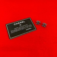 Chanel Coco Mark Earrings Women Black One Size