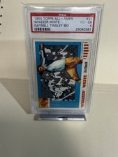 1955 Topps All American Whizzer White #21 GAYNELL TINSLEY BIO ERROR PSA 4 VG-EX