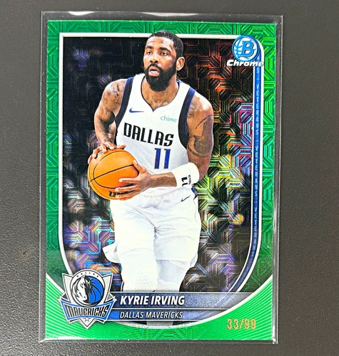 Topps 2025 Bowman Chrome Kyrie Irving BCV-130 Veterans Green 33/99 Mavericks