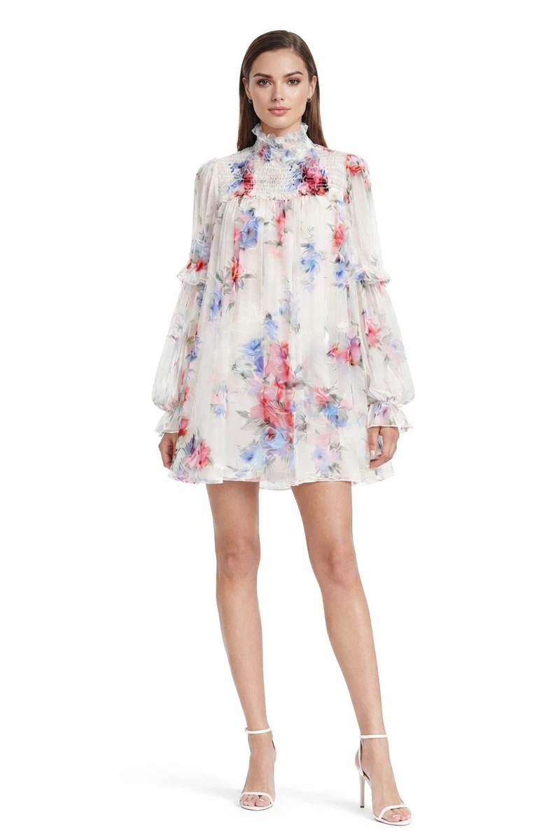 sachin and babi light blue dress Dolce & Gabbana Long silk chiffon dress with bow detail - F6DJETFU1ATW0001
