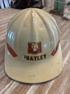 vintage superlite fibre Metal   hard hat helmet