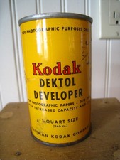 Vintage 1950s Kodak Dektol Powder Developer Sealed Can One Quart With Key