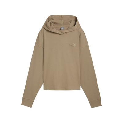 PUMA Elevated Essentials Pullover Hoodie Womens Brown Casual Outerwear 68250367