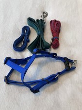 Lot of 3 Dog Leashes Small Medium And Harness Size Small