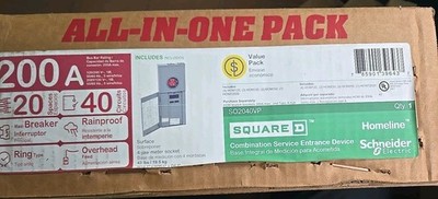 Square D SO2040VP Main Breaker Panel