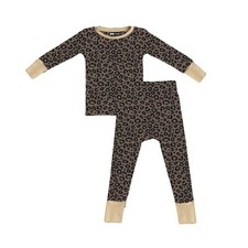 OLO Kids Pajama Set Safari Slate Beige Cuff Boys Holiday Gift Matching Sibling