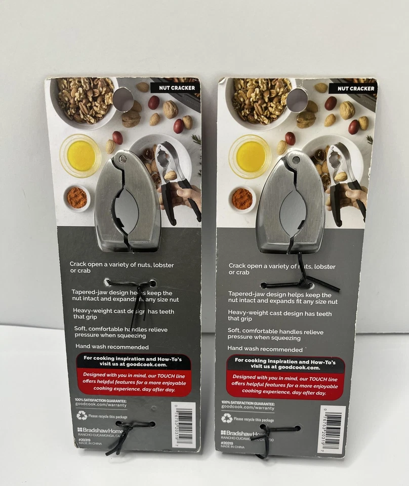 2pk GoodCook Touch Nut Cracker Heavy Weight Cast Design Soft Grip Handles Tool - Image 2 of 4
